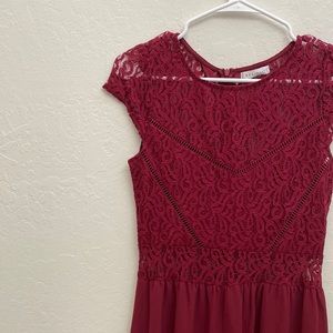 4 FOR $25 - NWOT Socialite Maroon Lace Mini Dress